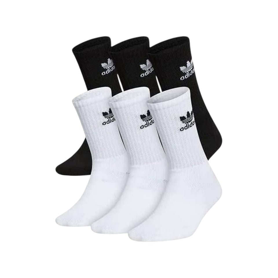 Adidas Trefoil Crew Socks (6 Paires)- Blanc et Noir