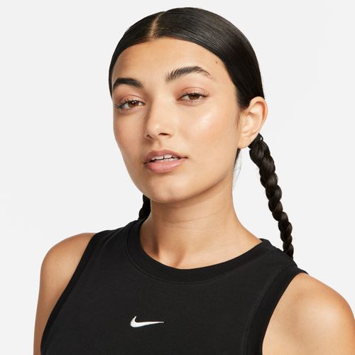 Nike Sportswear Tight Cropped Mini-Rib Tank Top - Black
