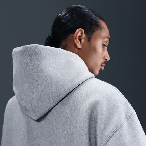 Nike Solo Swoosh Fleece Hoodie - Heather Grey