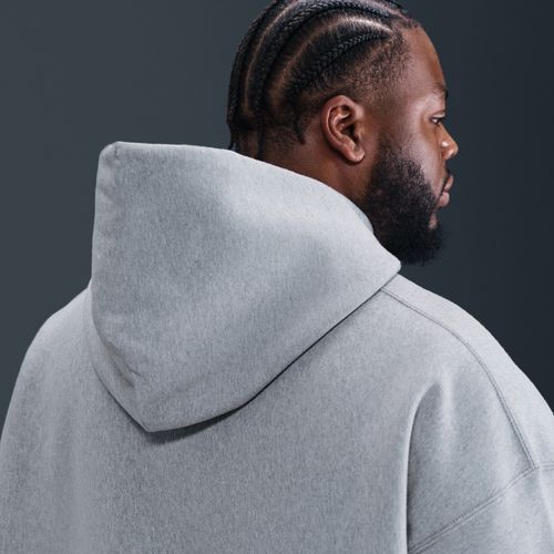 Nike Solo Swoosh Fleece Full Zip Hoodie - Dark Grey Heather