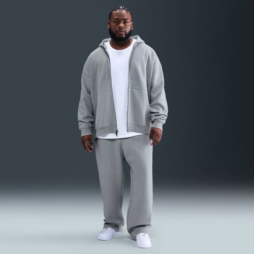 Nike Solo Swoosh Fleece Full Zip Hoodie - Dark Grey Heather
