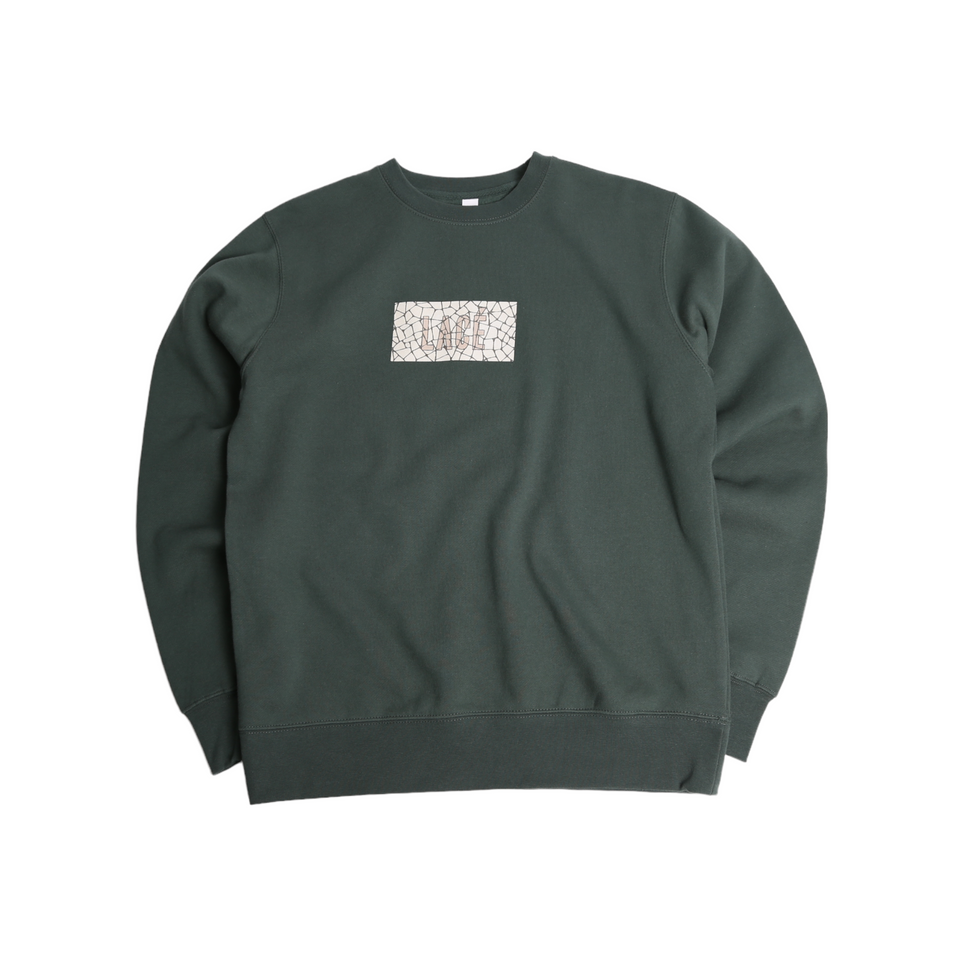 Lacé Mosaïque Logo Crew - Vert Forêt