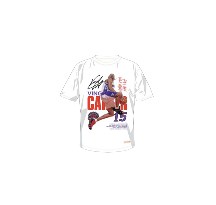 Mitchell & Ness NBA Raptors V. Carter 360 Tee - Blanc
