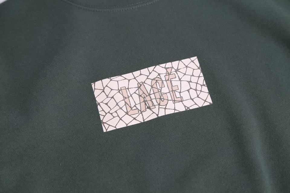 Lacé Mosaïque Logo Crew - Vert Forêt