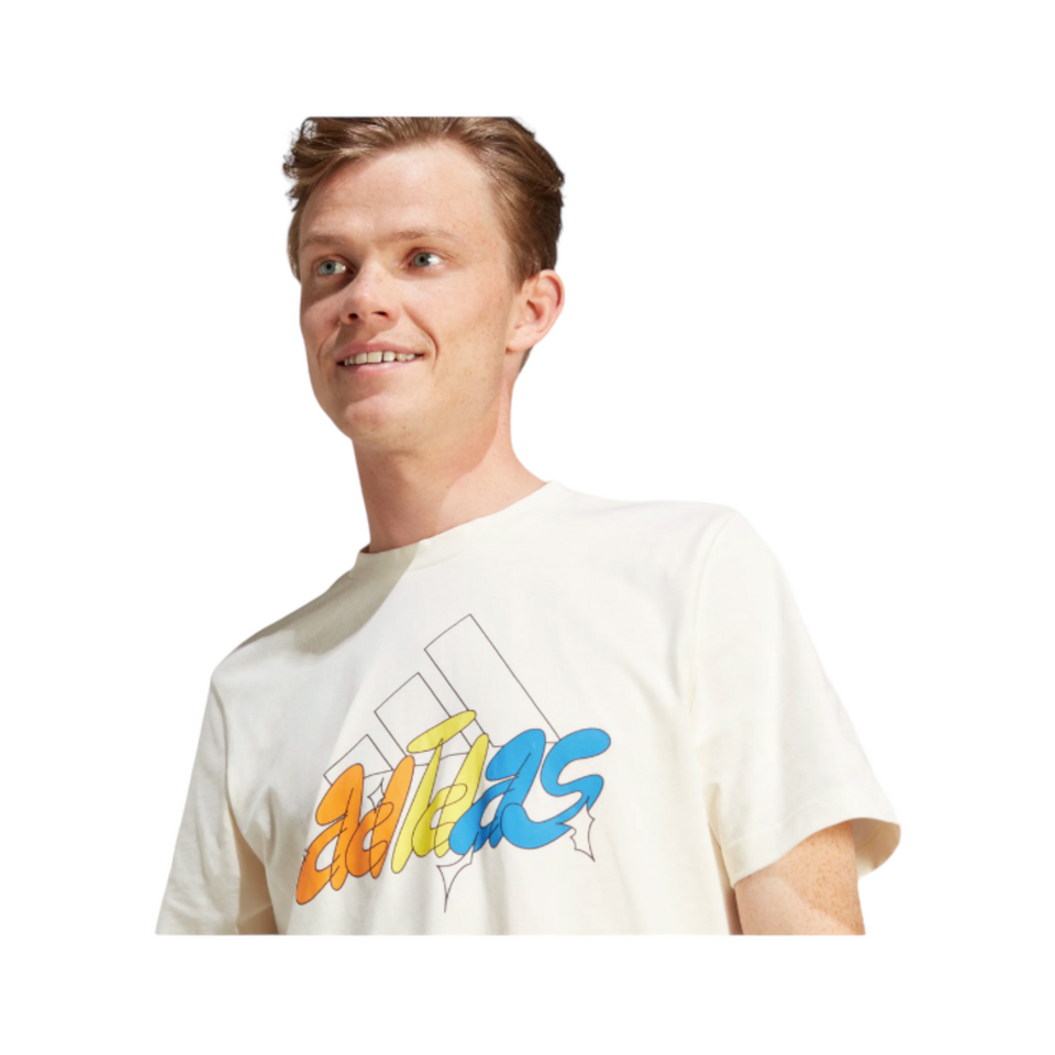 Adidas Graphic Tee - Blanc
