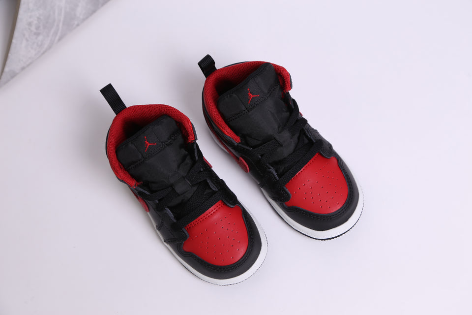 Air Jordan 1 Mid Toddler - ''Bred Twist''