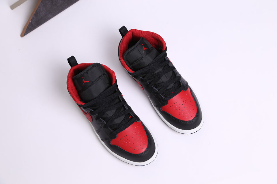 Air Jordan 1 Mid Pre School - ''Bred Twist''