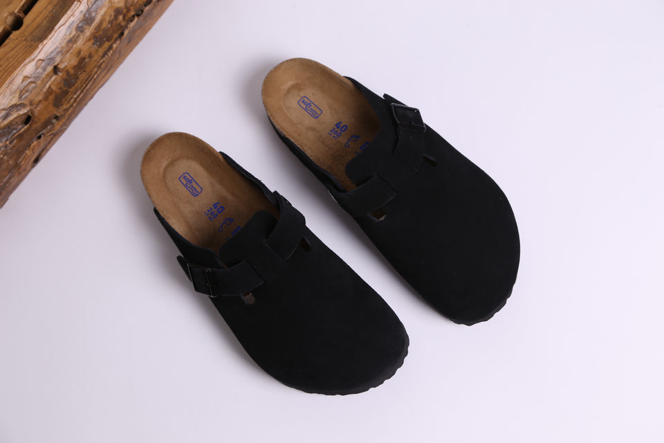 Birkenstock Boston BS Soft Footbed Regular Fit - Noir