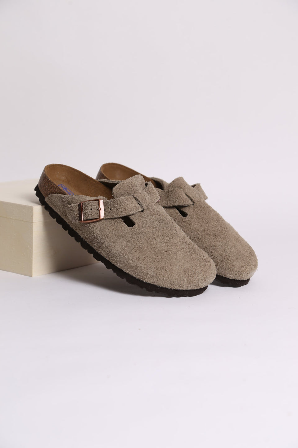 Birkenstock Boston BS Soft Footbed Regular Fit - Taupe