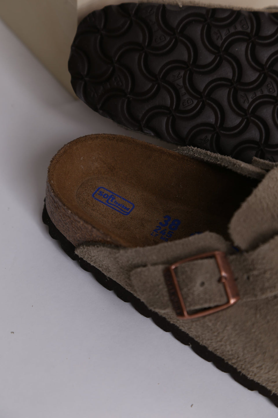 Birkenstock Boston BS Soft Footbed Regular Fit - Taupe