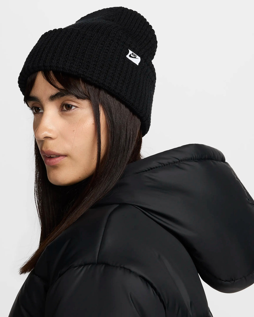 Nike Peak Waffle Knit Beanie - Black