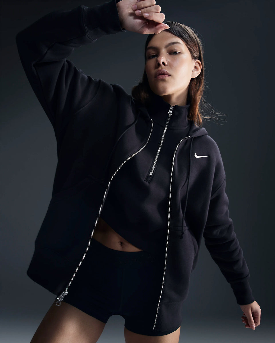 Nike Wmns PhoenixOversized Full-Zip Hoodie - Noir