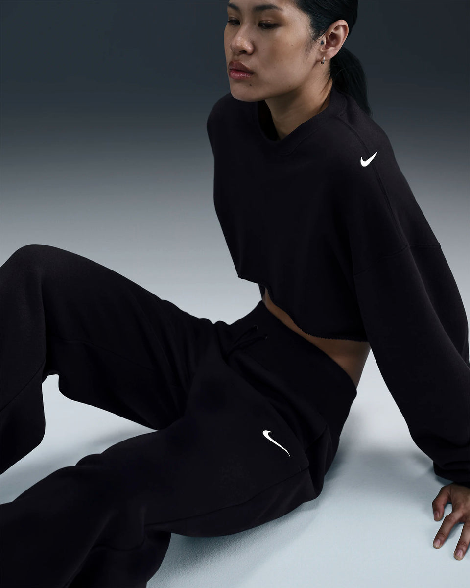 Nike Women's High-Waisted Wide-Leg Tracksuit - Noir