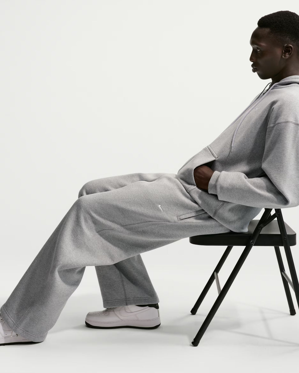 Nike Solo Swoosh Fleece Open-Hem Trousers Pants - Ash Grey