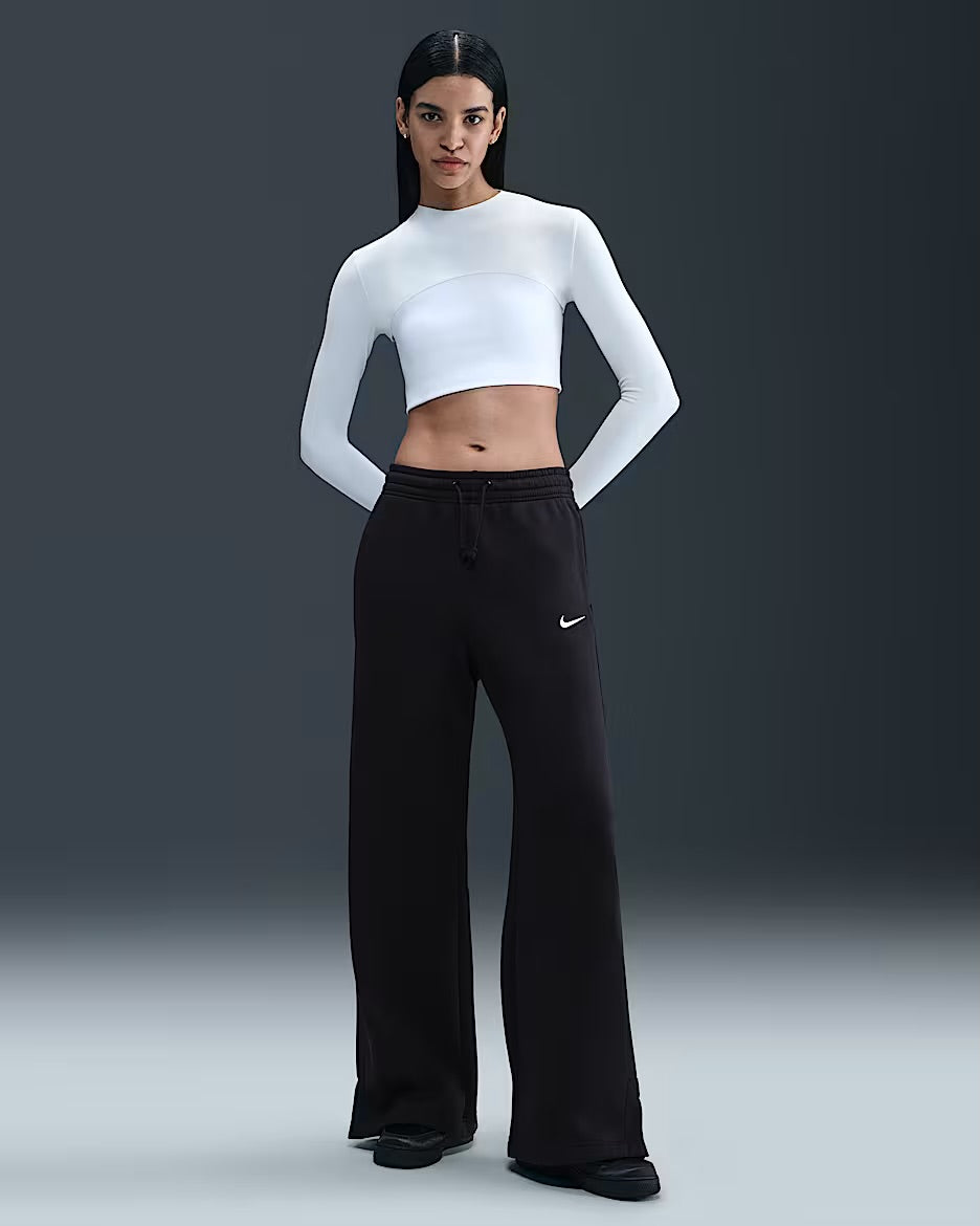 Nike Sportswear Phoenix Fleece Women's High-Waisted Wide-Leg Pants - Noir