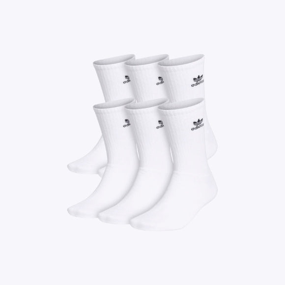 Adidas Trefoil Crew Socks (6 Paires)- Blanc