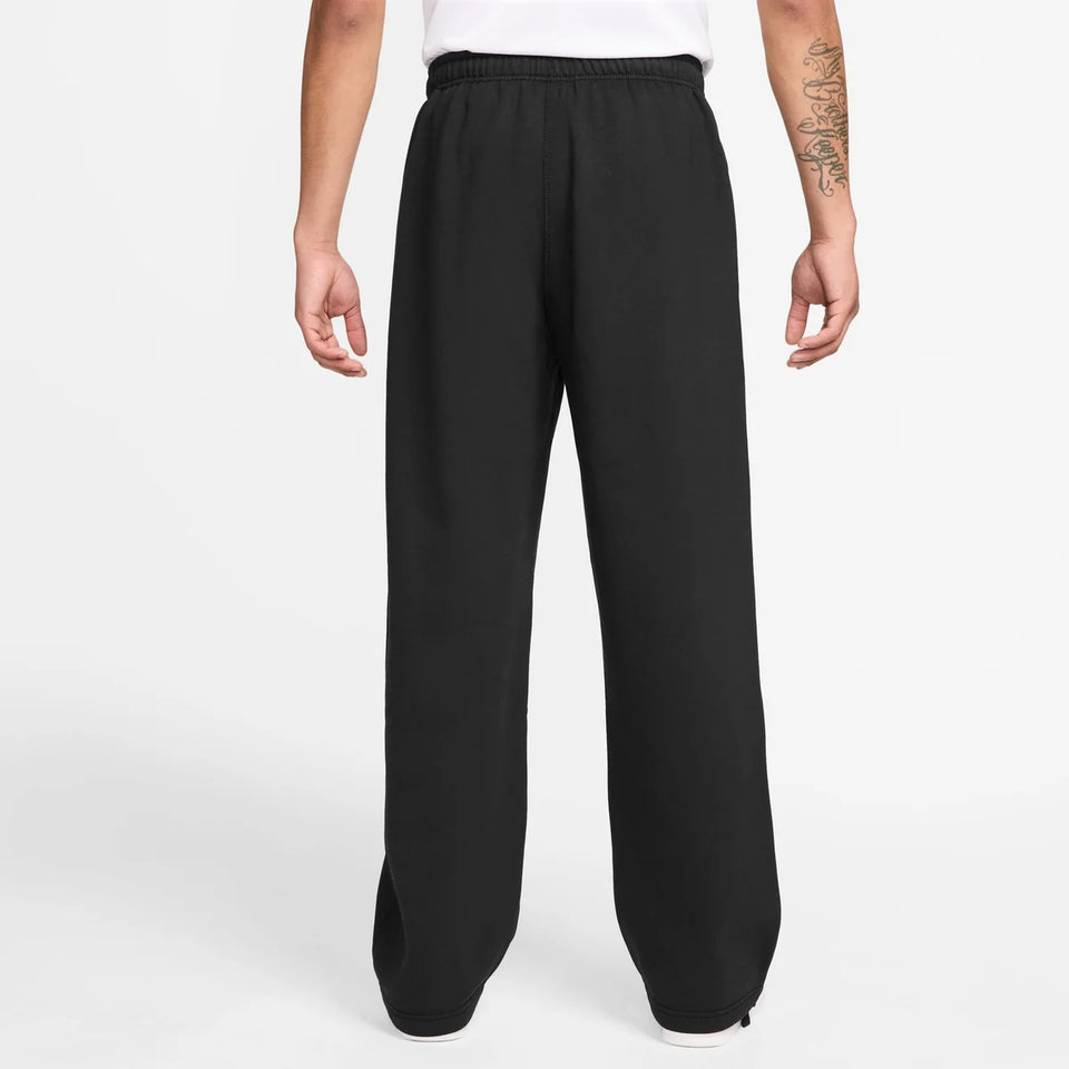 Nike Solo Swoosh Fleece Open-Hem Trousers Pants - Black
