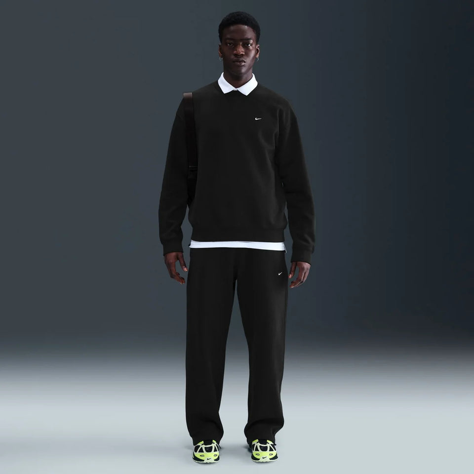 Nike Solo Swoosh Fleece Open-Hem Trousers Pants - Black