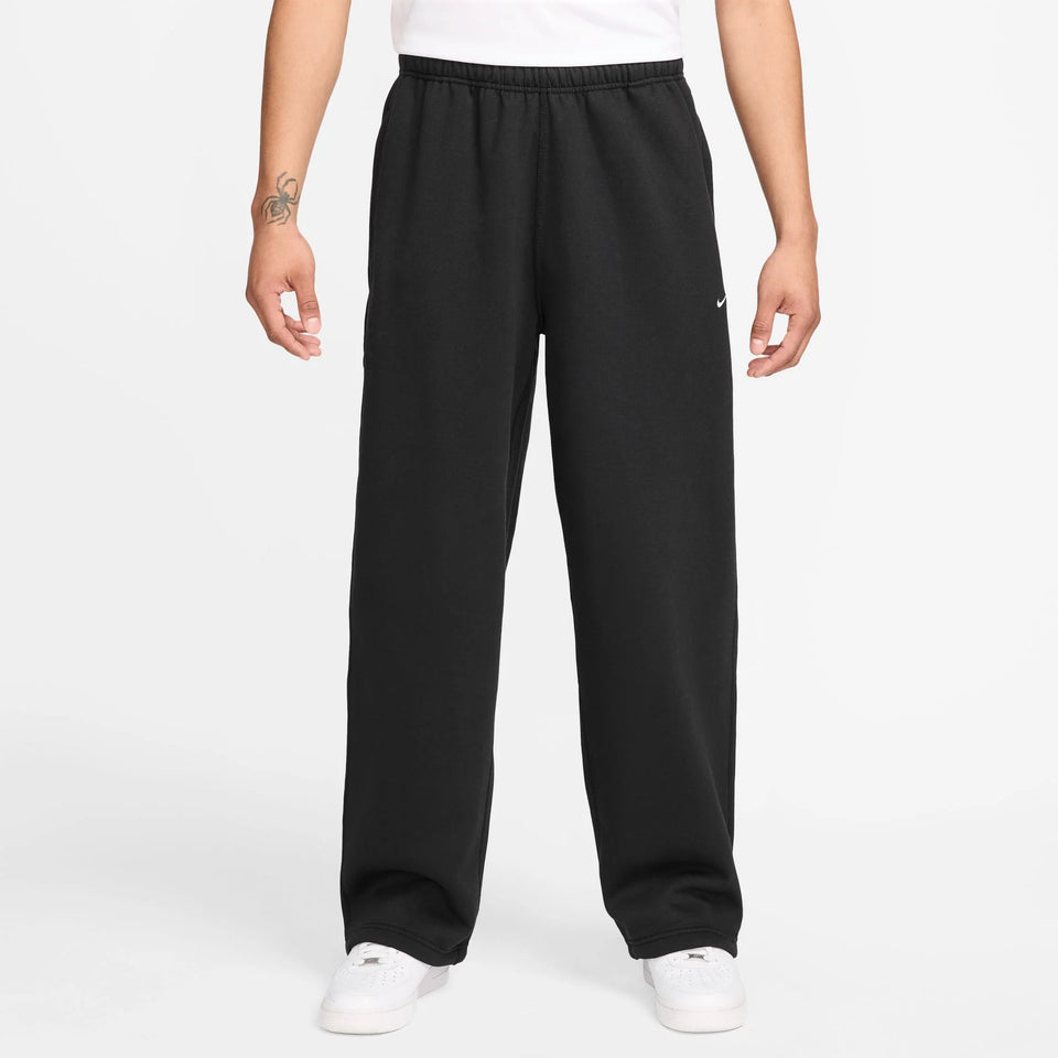 Nike Solo Swoosh Fleece Open-Hem Trousers Pants - Black