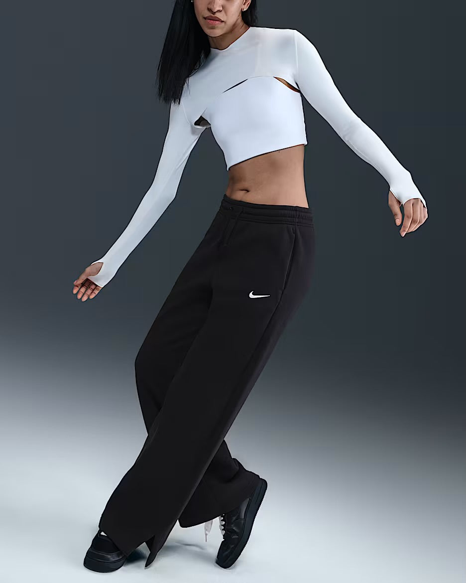 Nike Sportswear Phoenix Fleece Women's High-Waisted Wide-Leg Pants - Noir