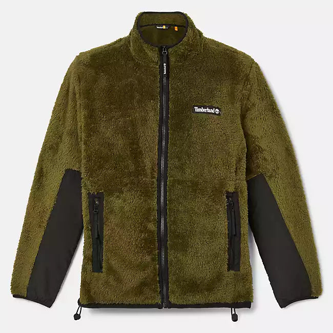 Timberland High-Pile Full-Zip Fleece Jacket - Dark Olive