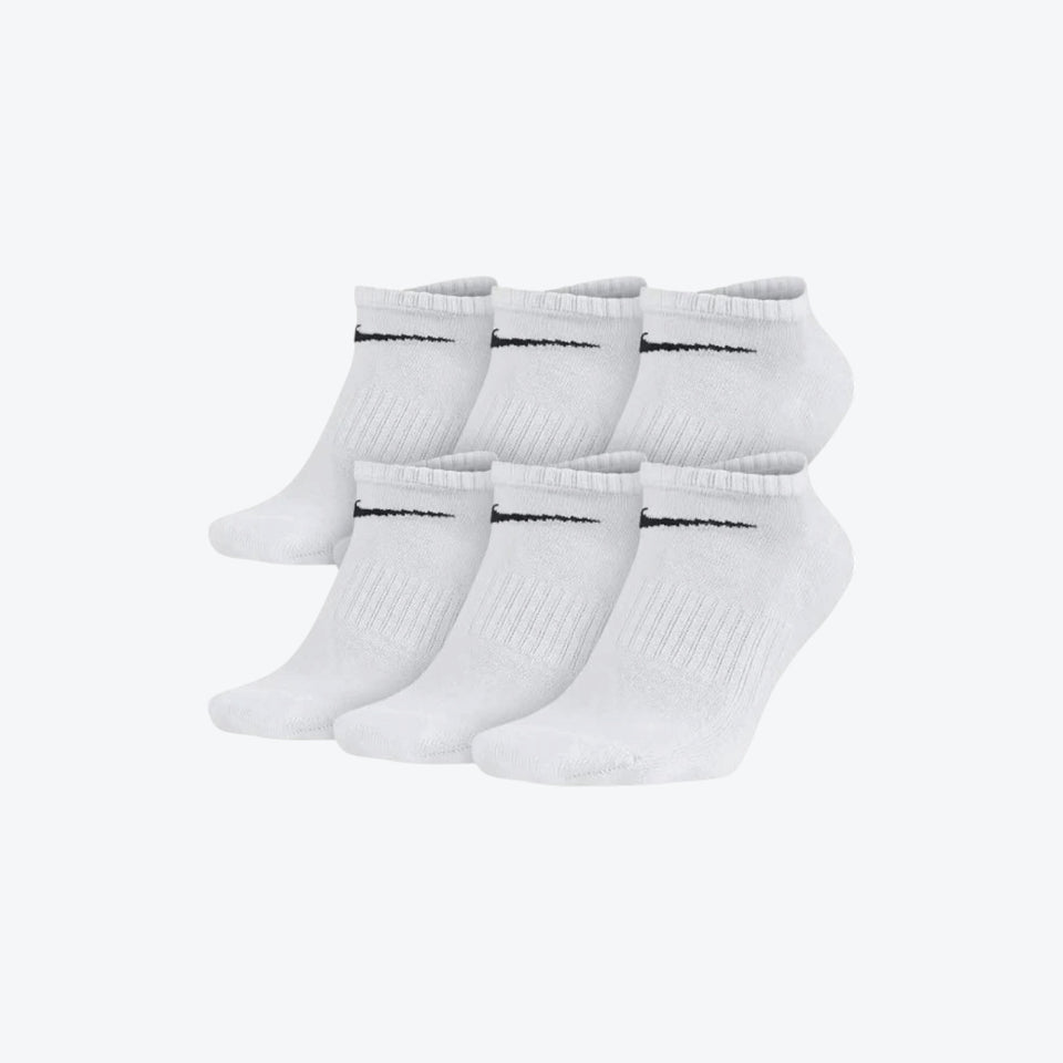 Nike Everyday Cushioned No Show Dri-Fit 6 Pack Socks - Blanc SX6898-100
