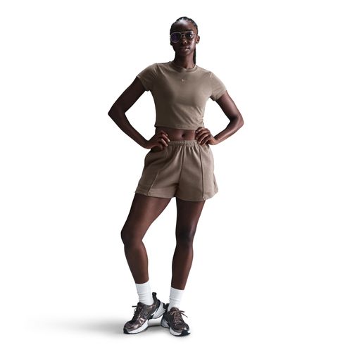 Nike Women's Sportswear Chill Knit Cropped Tee - Brun