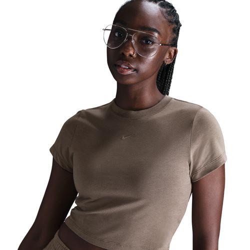 Nike Women's Sportswear Chill Knit Cropped Tee - Brun