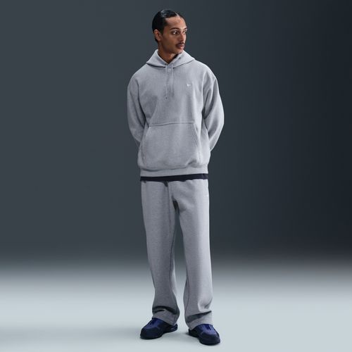Nike Solo Swoosh Fleece Hoodie - Heather Grey