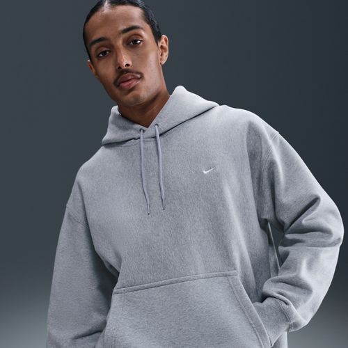 Nike Solo Swoosh Fleece Hoodie - Heather Grey