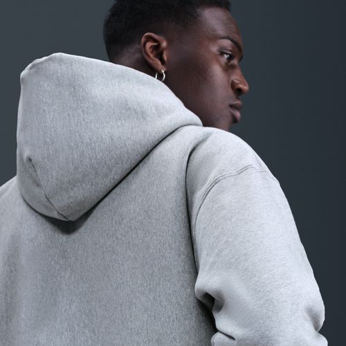 Nike Solo Swoosh Fleece Full Zip Hoodie - Dark Grey Heather