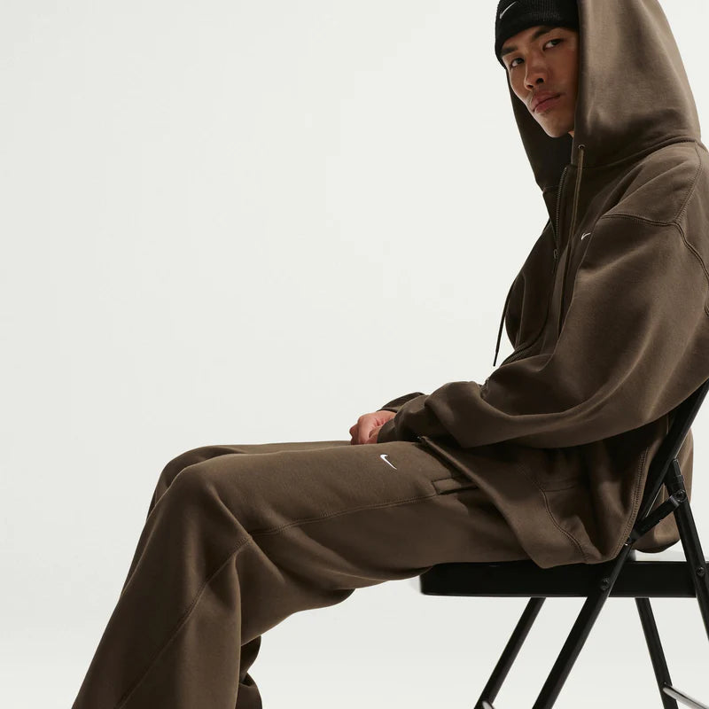 Nike Swoosh Cuffed Fleece Trousers Pants - Brown HV1088-212