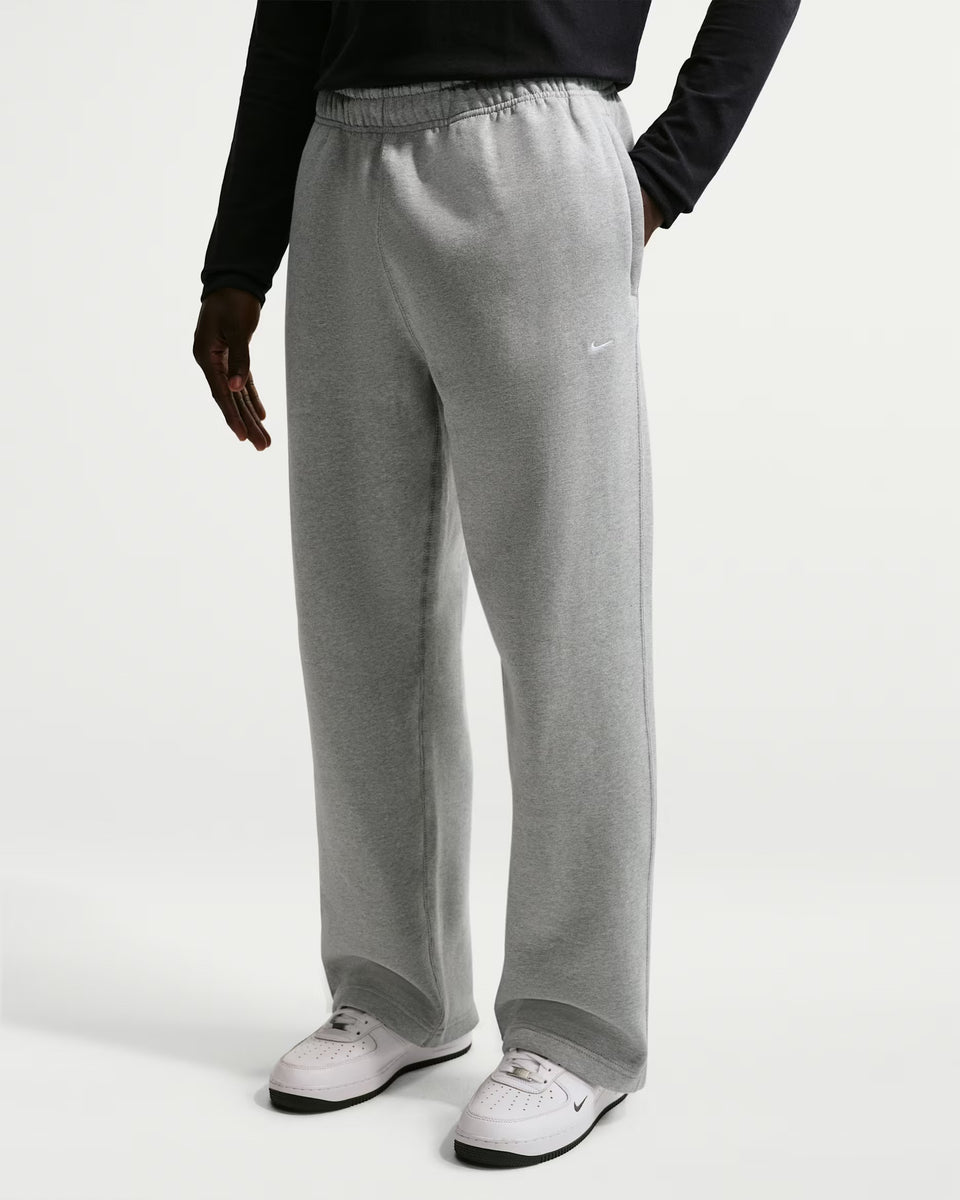 Nike Solo Swoosh Fleece Open-Hem Trousers Pants - Ash Grey