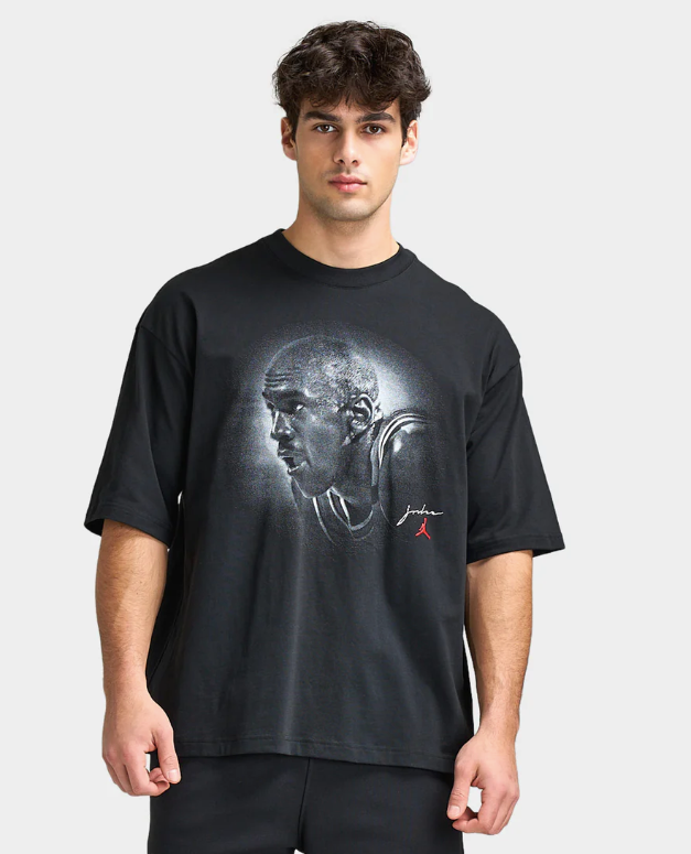 Jordan Graphic Flight Essentials Oversized Crew Tee - Black