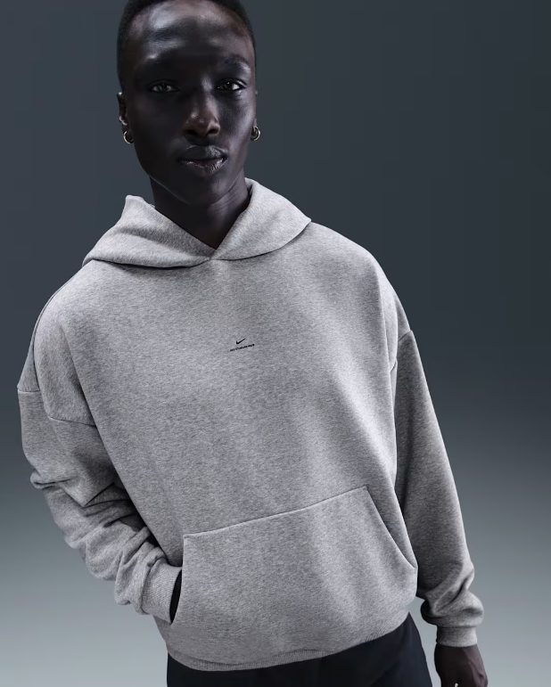Nike Therma-FIT Brushed Basketball Pullover Hoodie - Ash Grey
