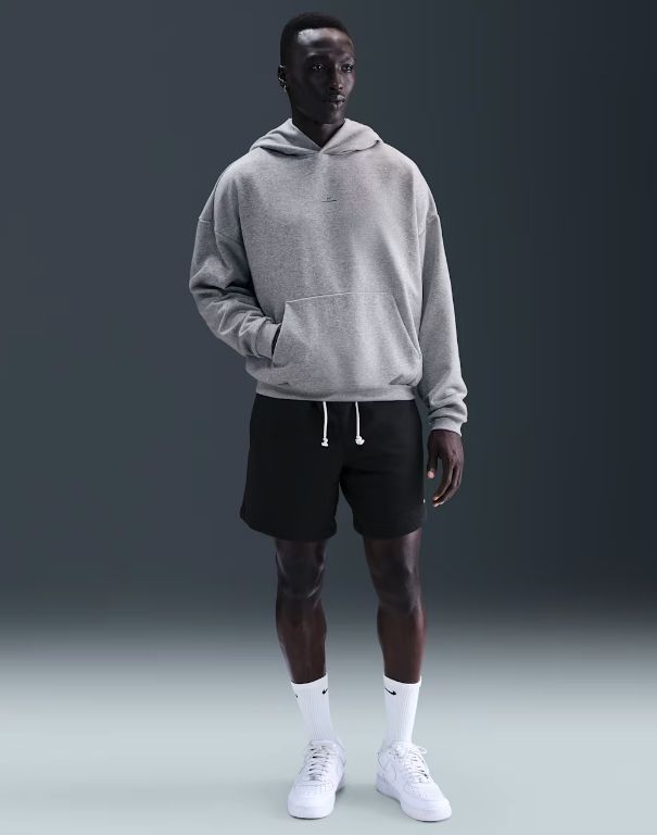 Nike Therma-FIT Brushed Basketball Pullover Hoodie - Ash Grey