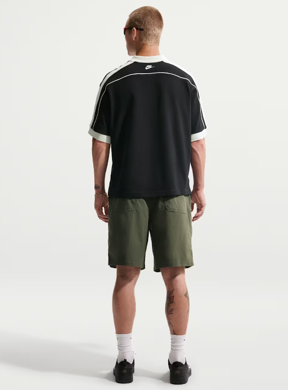 Nike Sportswear Club Oversized Short-Sleeve Polo - Black