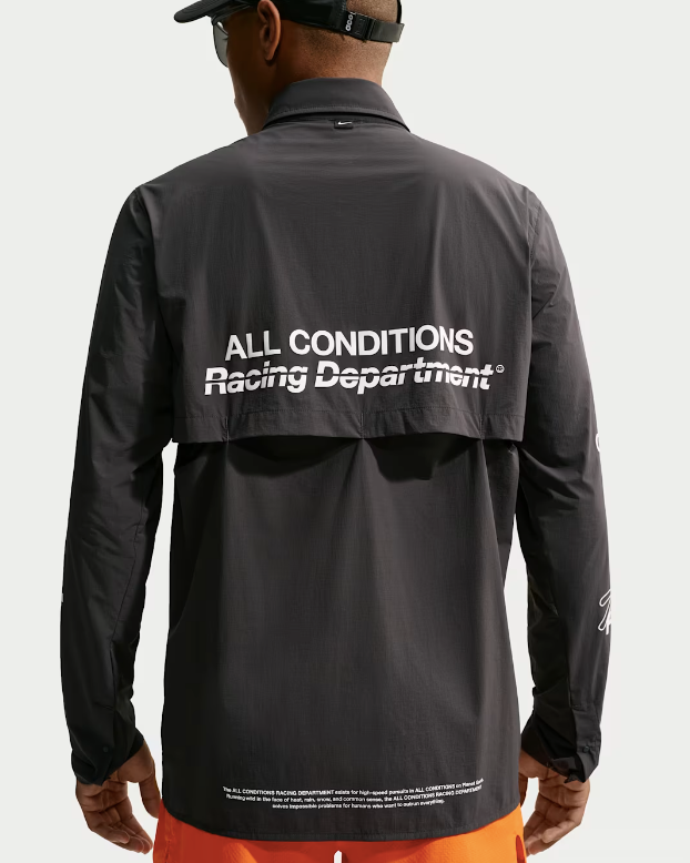 Nike ACG Aireez UV Protect Button-Up Long-Sleeve Graphic Top - Black
