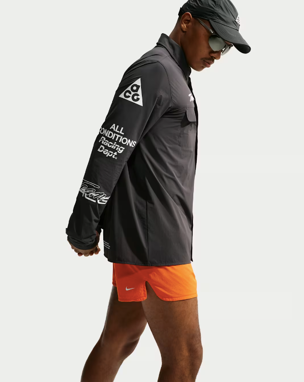 Nike ACG Aireez UV Protect Button-Up Long-Sleeve Graphic Top - Black