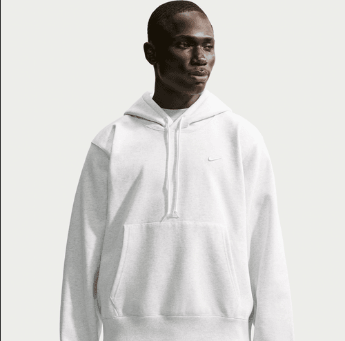 Nike Solo Swoosh Fleece Hoodie - Ash