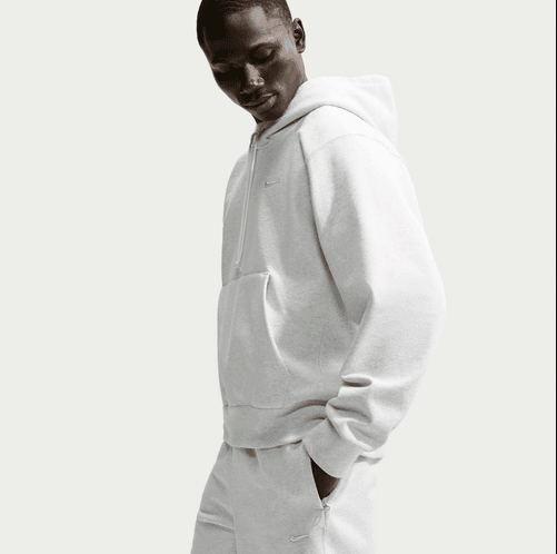 Nike Solo Swoosh Fleece Hoodie - Ash