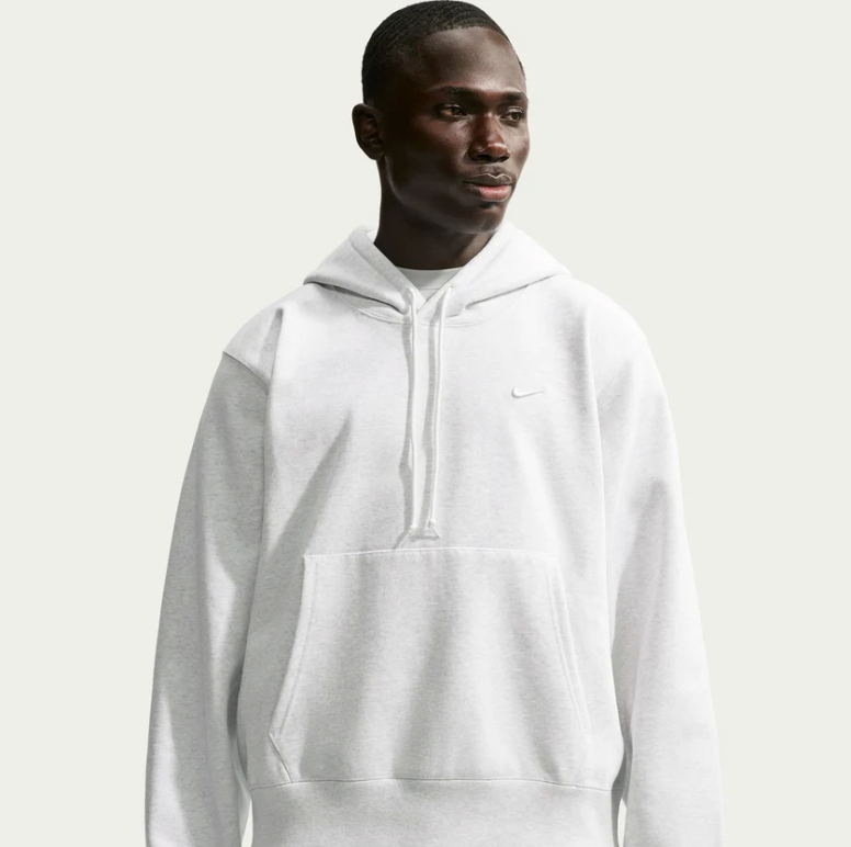 Nike Solo Swoosh Fleece Hoodie - Ash