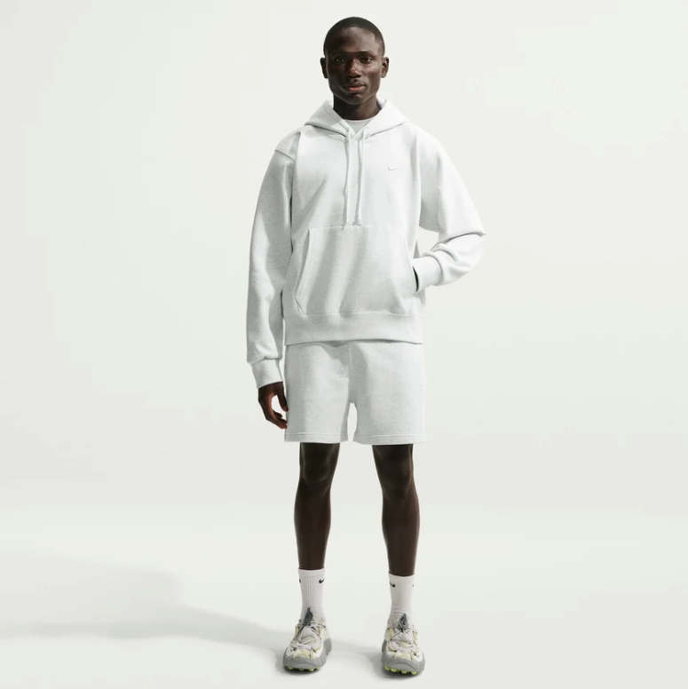 Nike Solo Swoosh Fleece Hoodie - Ash