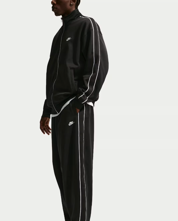 Nike Sportswear Club Oversized Knit Tracksuit Pants - Black