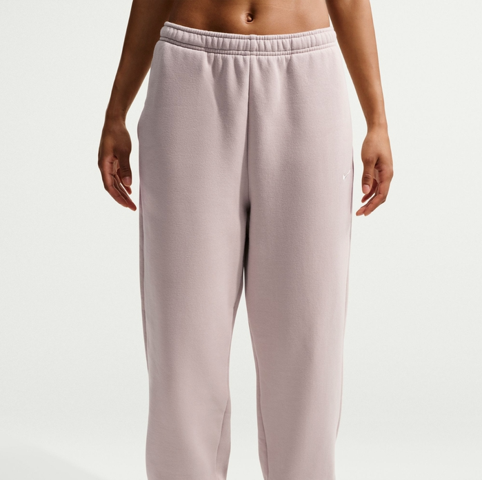 Nike Solo Swoosh Fleece Open-Hem Trousers - Ash Grey