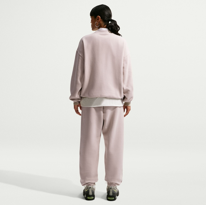 Nike Solo Swoosh Fleece Open-Hem Trousers - Ash Grey