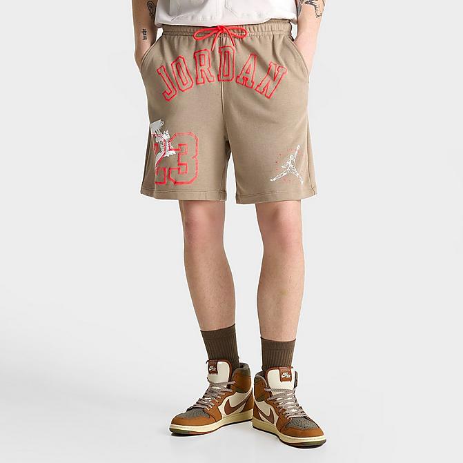 Air Jordan Essentials Gel Graphic Fleece Shorts - Beige