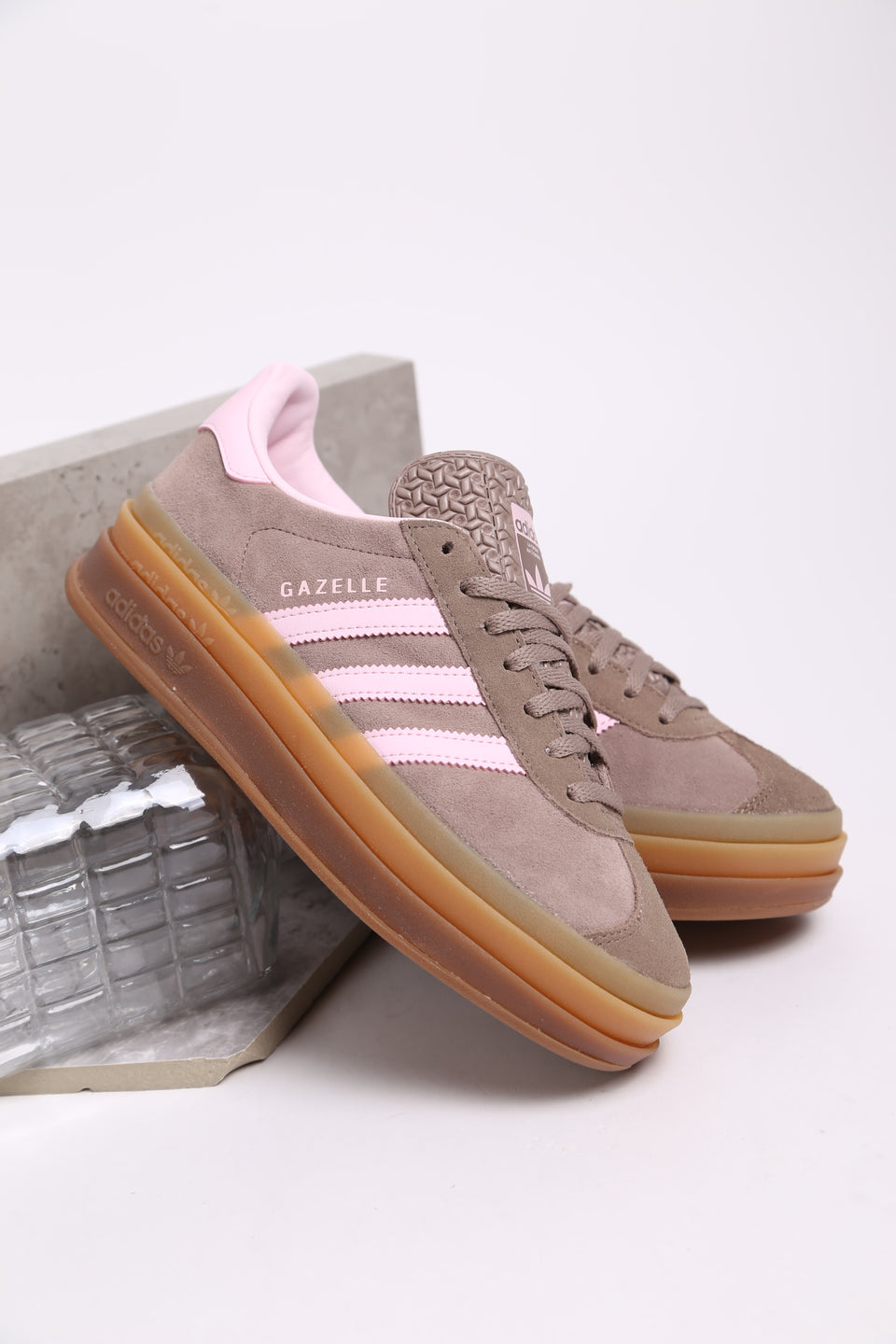 Adidas Gazelle Bold Femme - Brown Clear Pink