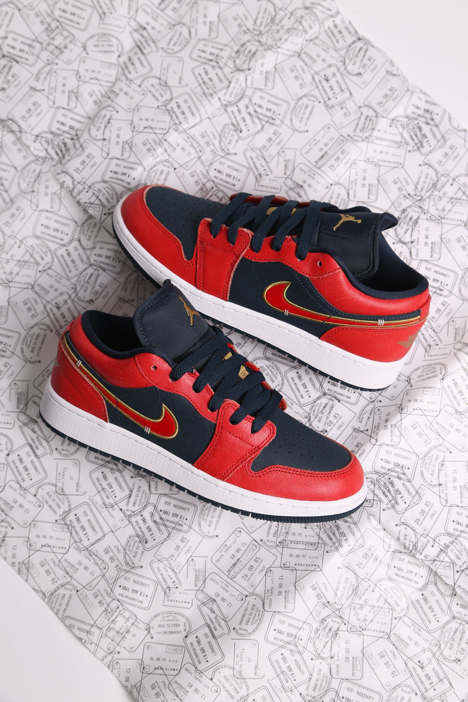 Air Jordan 1 Low GS (YOUTH) - Armony Navy Sport Red