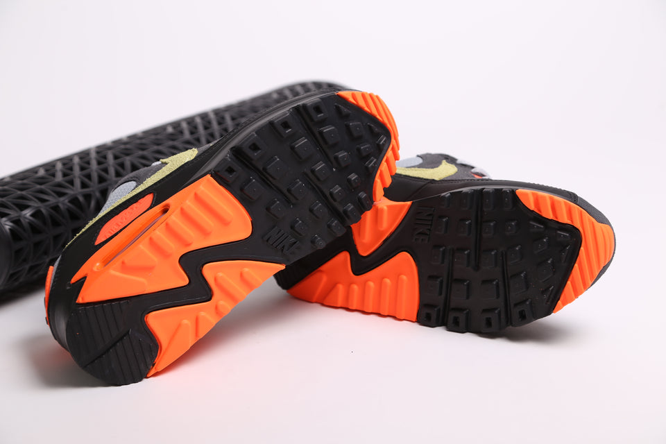 Nike Air Max 90 - Smoke Grey Lime Light Hyper Crimson